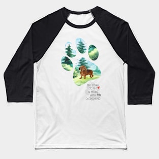 Pawprint dachshund Baseball T-Shirt